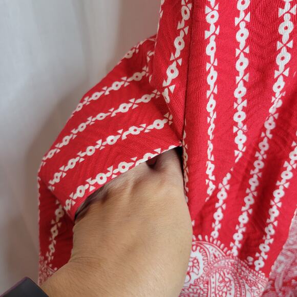Signature by Robbie Bee Red White Paisley Print Tank Dress, 14 - Picture 11 of 11